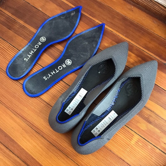 Rothy’s Grey The Point Recycled Washable Flats - Picture 10 of 10